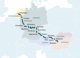 Маршрут круиза «Рождественские ярмарки Европы »