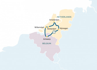 Маршрут круиза «Нидерланды и Бельгия в цветах»