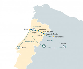 Маршрут круиза «Лиссабон, Мадрид и секреты реки Дору »