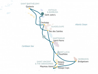 Маршрут круиза «Карибское очарование: путешествие по Антигуа»