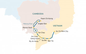 Маршрут круиза «Магический круиз по Меконгу»