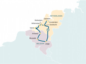 Маршрут круиза «Круиз по Бельгии и Нидерландам»