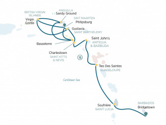 Маршрут круиза «Жемчужины Карибского моря»
