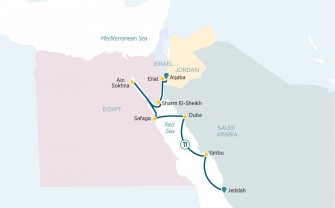 Маршрут круиза «Древний мир и чудеса Красного моря»