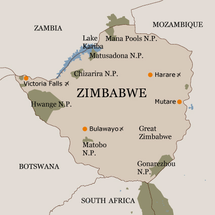 Маршрут тура «Отдых в Зимбабве Deluxe»