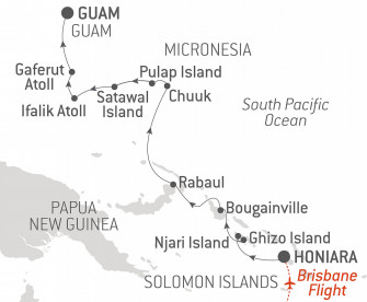 Маршрут круиза «Соломоновы острова и Микронезия»