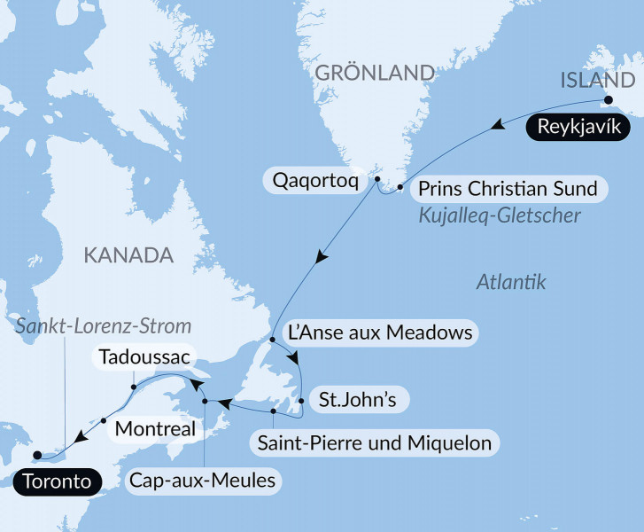 Тур «Exploration from Greenland to Canada via Saint Pierre and Miquelon»
