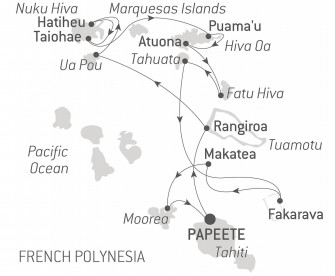 Маршрут круиза «Экспедиция по Полинезии»