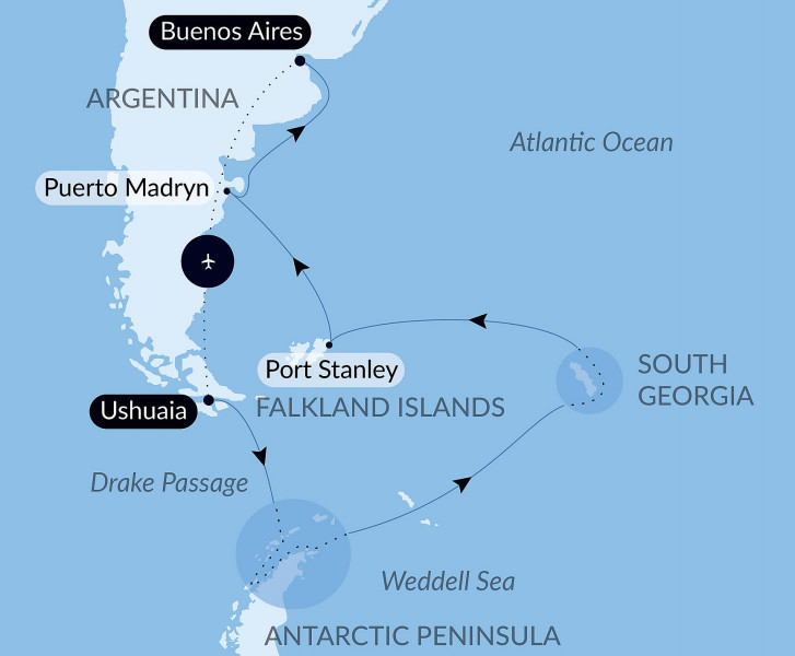 Тур «Falklands, South Georgia & Valdes Peninsula: in the Heart of the Wilderness»
