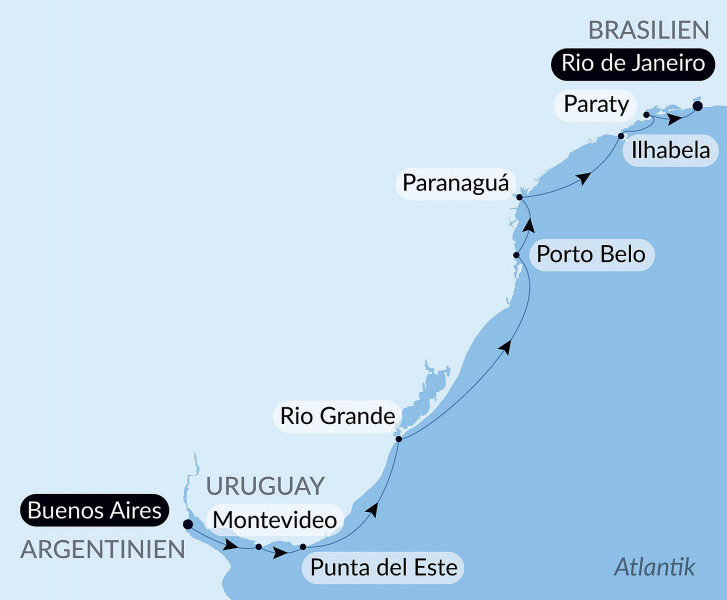 Тур «Emblematic South American shores and cities»