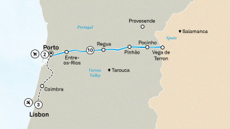 Маршрут круиза «Незабываемая Дору, Лиссабон и Порту»