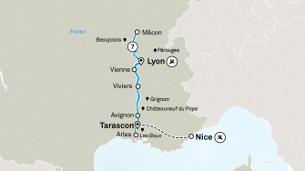 Маршрут круиза «Идиллическая Рона»