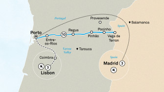 Маршрут круиза «Незабываемая Дору, Лиссабон и Мадрид»