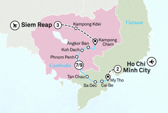 Маршрут круиза «Сокровища Меконга»