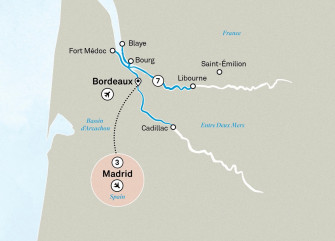 Маршрут круиза «Восхитительный Бордо и Мадрид»