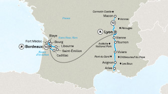 Маршрут круиза «Легендарная Франция»