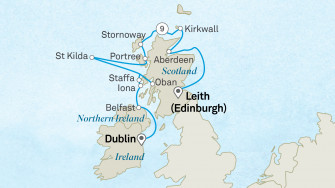 Маршрут круиза «Шотландские острова: исторические тропы и дикая природа»