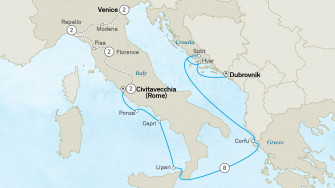 Маршрут круиза «Италия и острова Средиземноморья: комбинированный тур»