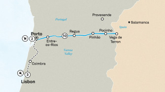 Маршрут круиза «Незабываемая Дору, Лиссабон и Порту»