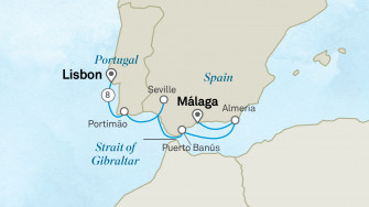 Маршрут круиза «Побережье Иберии»