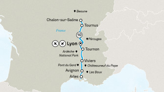 Маршрут круиза «Винный круиз по югу Франции»