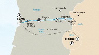 Маршрут круиза «Незабываемая Дору и Мадрид»