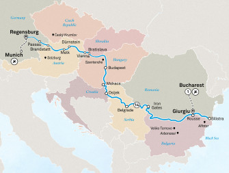 Маршрут круиза «Восточная Европа, Балканы и сокровища Дуная»