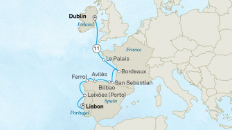 Маршрут круиза «Наследие и традиции Западной Европы»