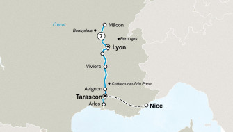 Маршрут круиза «Вкус Роны - кулинарный круиз »