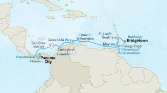 Маршрут круиза «Канарские острова и Панамский канал»