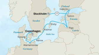 Маршрут круиза «Чудеса Балтии: из Стокгольма в Копенгаген»