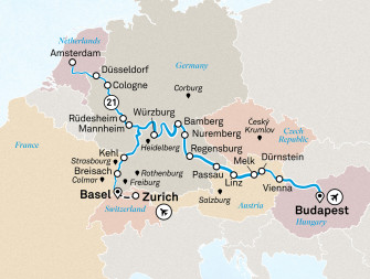 Маршрут круиза «Рождественские ярмарки Европы »