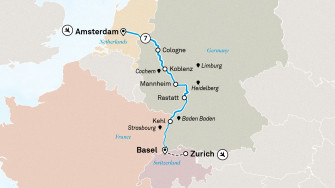 Маршрут круиза «Лучшее на Рейне»