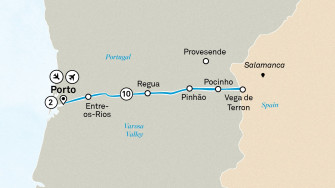Маршрут круиза «Незабываемая Дору и Порту»