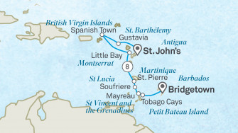 Маршрут круиза «Манящие острова Карибского моря»