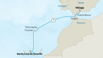 Маршрут круиза «Канарские острова и побережье Марокко»