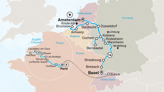 Маршрут круиза «Круизы в самое сердце Европы»